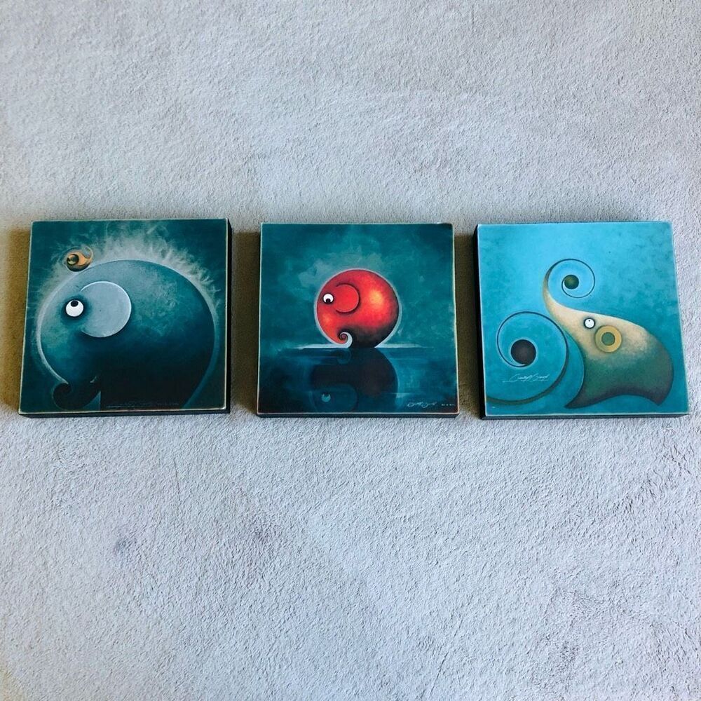 Lert Moree Prints on Canvas Elephants Collection (3pcs)